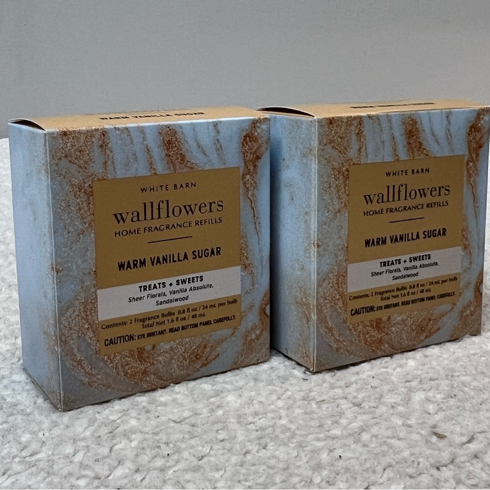 B&BW White Barn "Warm Vanilla Sugar" Wallflowers Home Fragrance Refills